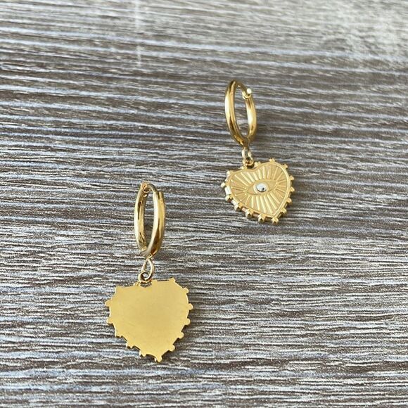 HeartāhoopāearringsāN95 - Picture 5 of 5